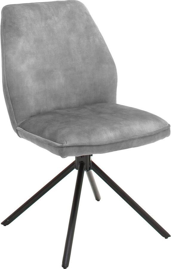 MCA furniture Eetkamerstoel OTTAWA Vintage suède-look met opstaande naad stoel belastbaar tot 120 kg (set 2 stuks) - Foto 2