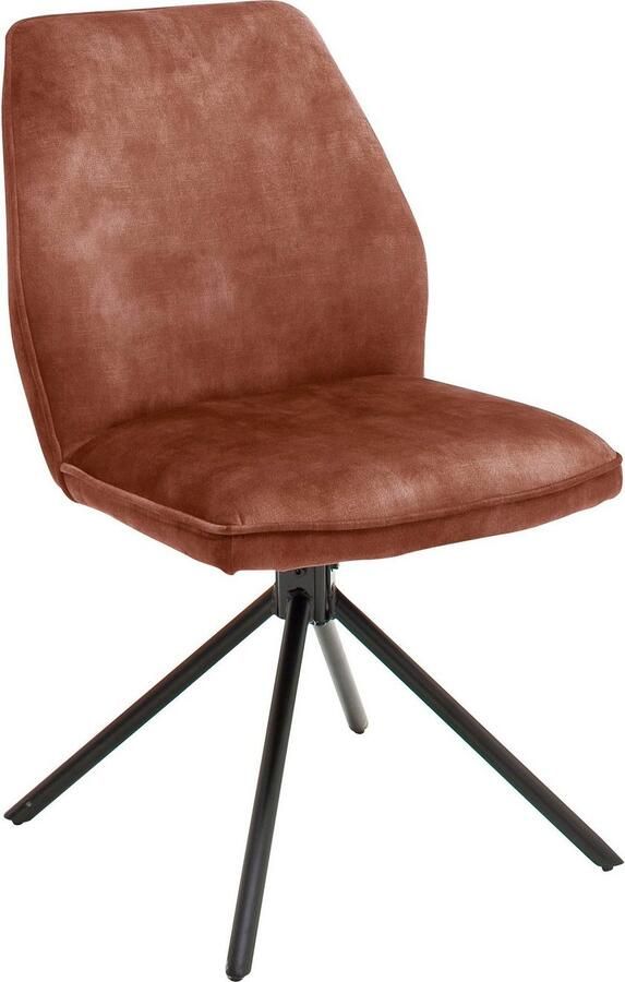 MCA furniture Eetkamerstoel OTTAWA Vintage suède-look met opstaande naad stoel belastbaar tot 120 kg (set 2 stuks) - Foto 3