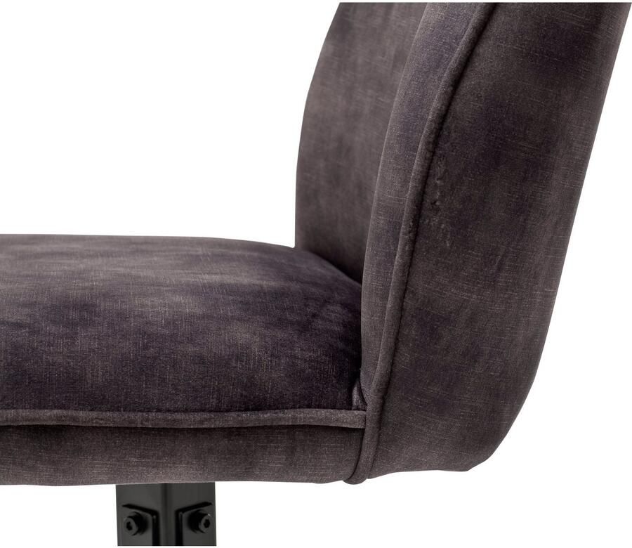 MCA furniture Eetkamerstoel OTTAWA Vintage suède-look met opstaande naad stoel belastbaar tot 120 kg (set 2 stuks)