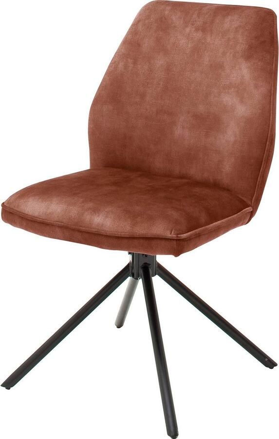 MCA furniture Eetkamerstoel OTTAWA Vintage suède-look met opstaande naad stoel belastbaar tot 120 kg (set 2 stuks) - Foto 4