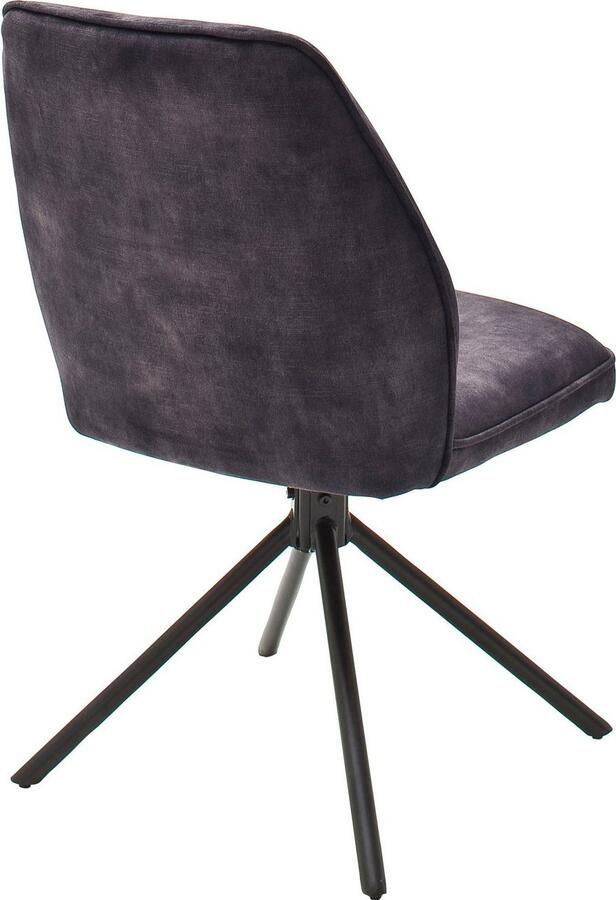 MCA furniture Eetkamerstoel OTTAWA Vintage suède-look met opstaande naad stoel belastbaar tot 120 kg (set 2 stuks) - Foto 4