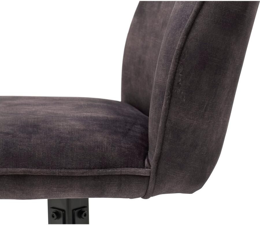 MCA furniture Eetkamerstoel OTTAWA Vintage suède-look met opstaande naad stoel belastbaar tot 120 kg (set 2 stuks)