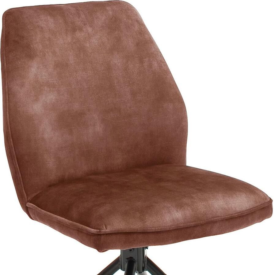 MCA furniture Eetkamerstoel OTTAWA Vintage suède-look met opstaande naad stoel belastbaar tot 120 kg (set 2 stuks)