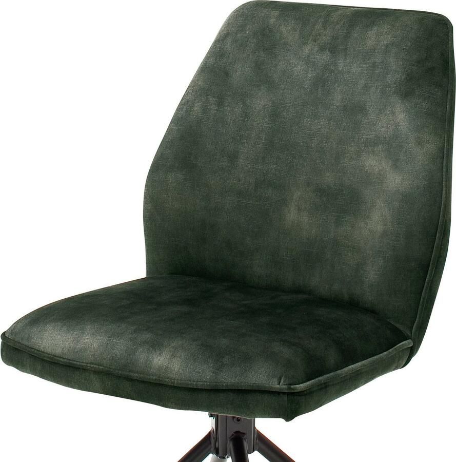 MCA furniture Eetkamerstoel OTTAWA Vintage suède-look met opstaande naad stoel belastbaar tot 120 kg (set 2 stuks)