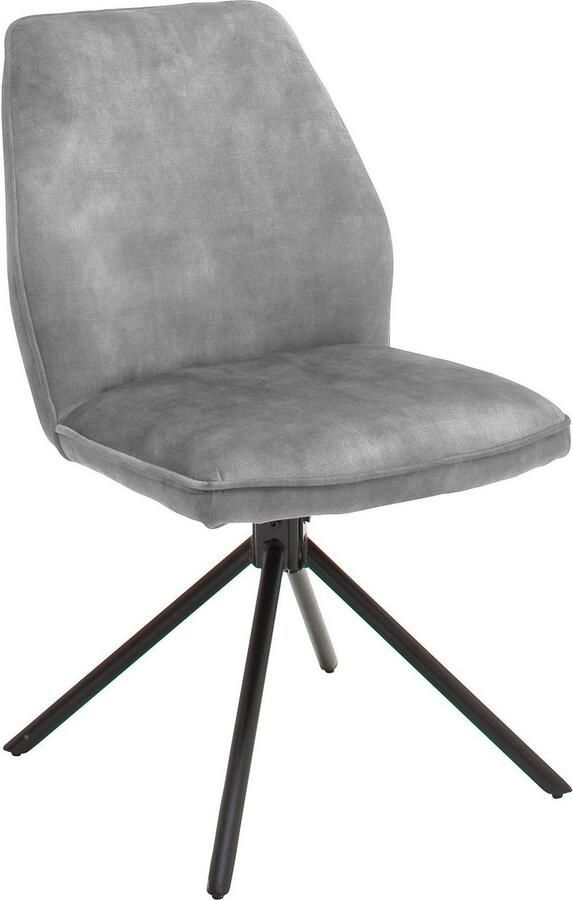 MCA furniture Eetkamerstoel OTTAWA Vintage suède-look met opstaande naad stoel belastbaar tot 120 kg (set 2 stuks) - Foto 2