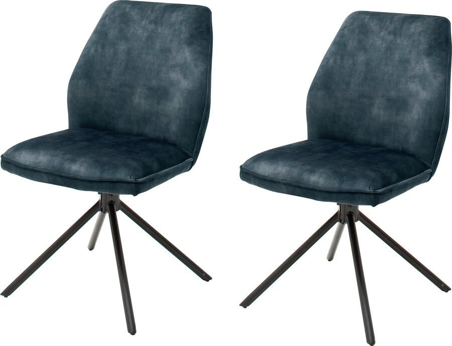 MCA furniture Eetkamerstoel OTTAWA Vintage suède-look met opstaande naad stoel belastbaar tot 120 kg (set 2 stuks) - Foto 6