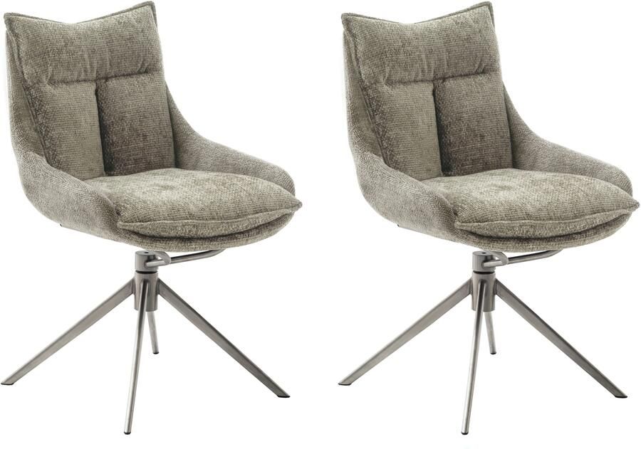 MCA furniture Eetkamerstoel Parker (2-set) draaibaar 360° draai- & schommelfunctie belastbaarheid 120 kg - Foto 4