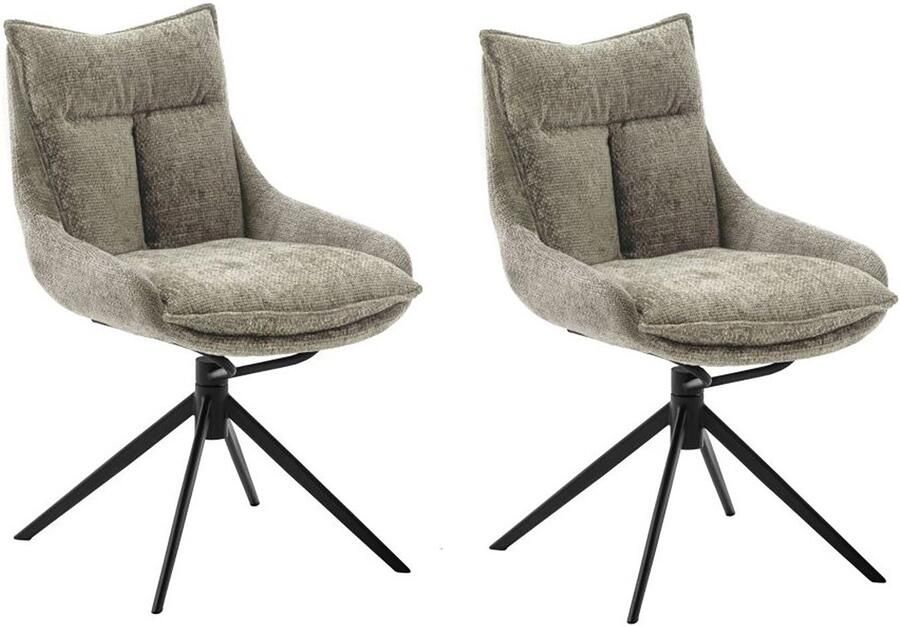 MCA furniture Eetkamerstoel Parker (2-set) draaibaar 360° draai- & schommelfunctie belastbaarheid 120 kg - Foto 4