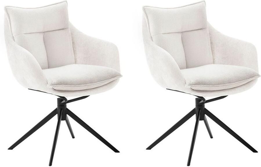 MCA furniture Eetkamerstoel Parker (2-set) draaibaar 360° draai- & schommelfunctie belastbaarheid 120 kg - Foto 4