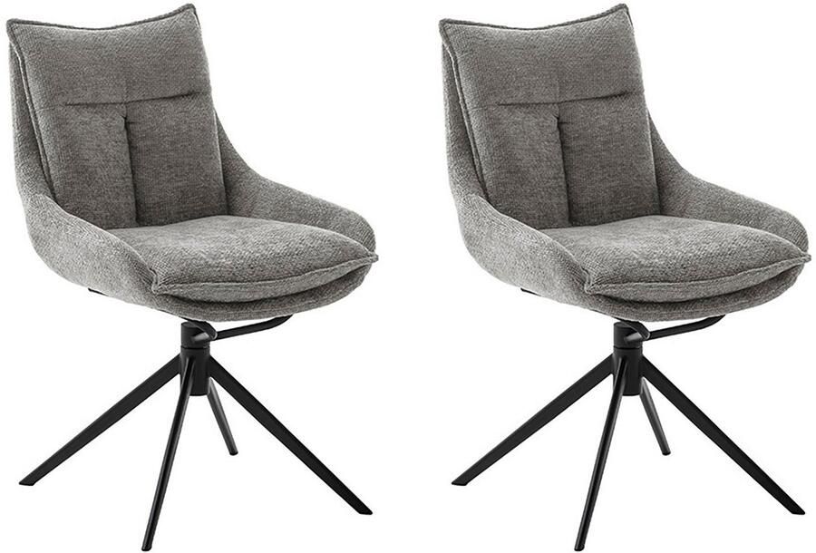 MCA furniture Eetkamerstoel Parker (2-set) draaibaar 360° draai- & schommelfunctie belastbaarheid 120 kg - Foto 12