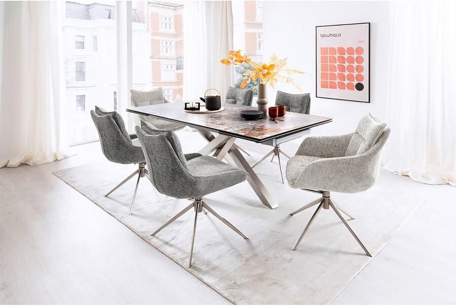 MCA furniture Eetkamerstoel Parker (2-set) draaibaar 360° draai- & schommelfunctie belastbaarheid 120 kg - Foto 3