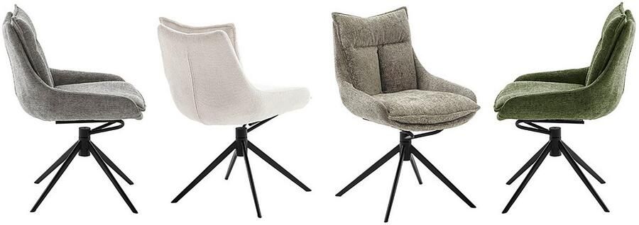 MCA furniture Eetkamerstoel Parker (2-set) draaibaar 360° draai- & schommelfunctie belastbaarheid 120 kg - Foto 11