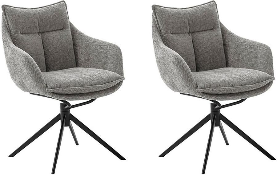 MCA furniture Eetkamerstoel Parker (2-set) draaibaar 360° draai- & schommelfunctie belastbaarheid 120 kg - Foto 12