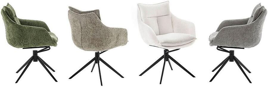 MCA furniture Eetkamerstoel Parker (2-set) draaibaar 360° draai- & schommelfunctie belastbaarheid 120 kg - Foto 3