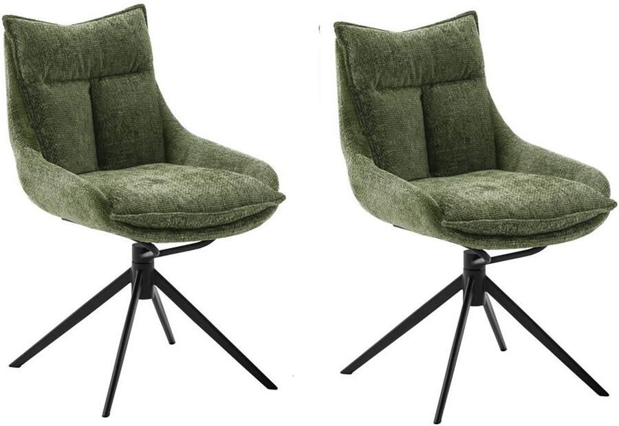 MCA furniture Eetkamerstoel Parker (2-set) draaibaar 360° draai- & schommelfunctie belastbaarheid 120 kg - Foto 4