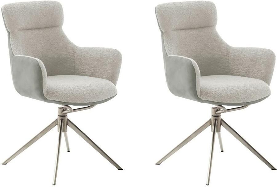 MCA furniture Eetkamerstoel Pelion (2-set) draaibaar 360° draai- & schommelfunctie zithoogte ca. 50 cm - Foto 4