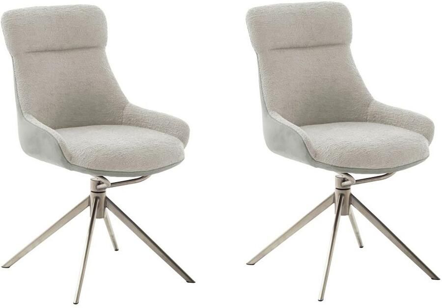 MCA furniture Eetkamerstoel Pelion (2-set) draaibaar 360° draai- & schommelfunctie zithoogte ca. 50 cm - Foto 4