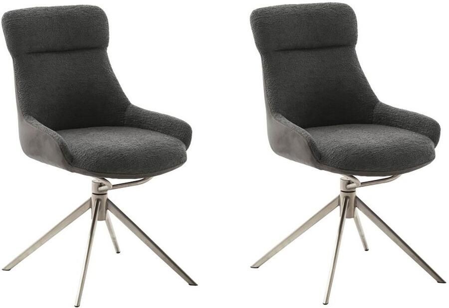 MCA furniture Eetkamerstoel Pelion (2-set) draaibaar 360° draai- & schommelfunctie zithoogte ca. 50 cm - Foto 5