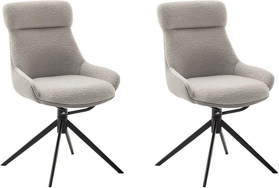 MCA furniture Eetkamerstoel Pelion (2-set) draaibaar 360° draai- & schommelfunctie zithoogte ca. 50 cm - Foto 11