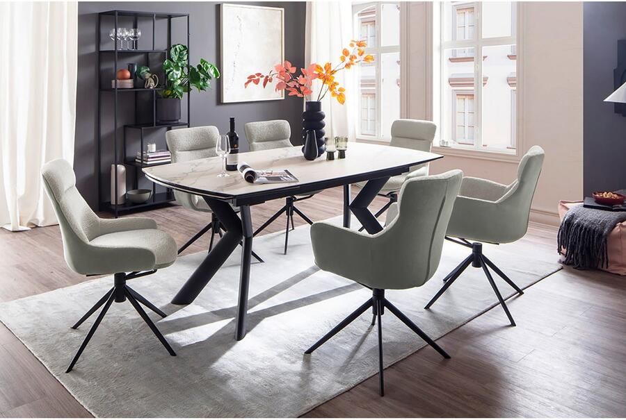 MCA furniture Eetkamerstoel Pelion (2-set) draaibaar 360° draai- & schommelfunctie zithoogte ca. 50 cm - Foto 6