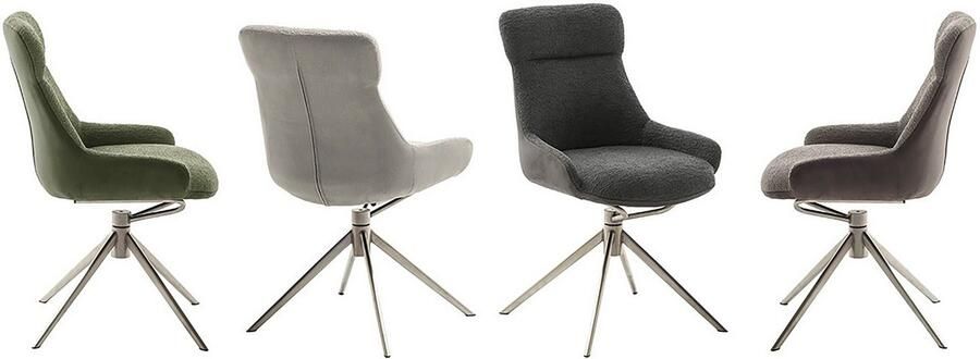 MCA furniture Eetkamerstoel Pelion (2-set) draaibaar 360° draai- & schommelfunctie zithoogte ca. 50 cm - Foto 3