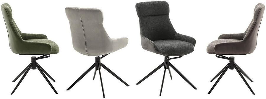MCA furniture Eetkamerstoel Pelion (2-set) draaibaar 360° draai- & schommelfunctie zithoogte ca. 50 cm - Foto 4