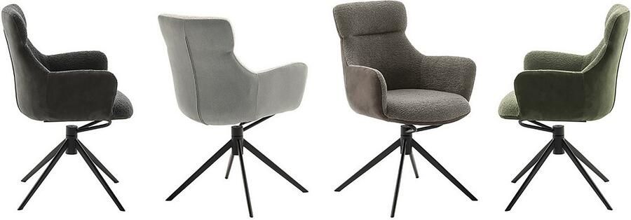 MCA furniture Eetkamerstoel Pelion (2-set) draaibaar 360° draai- & schommelfunctie zithoogte ca. 50 cm - Foto 3