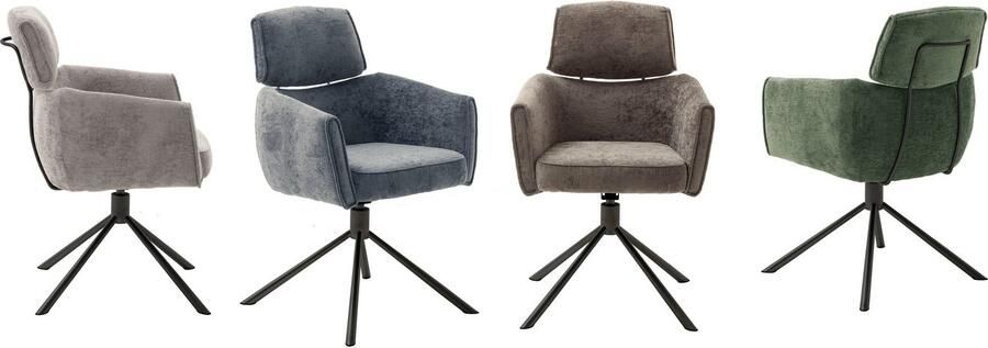 MCA furniture Eetkamerstoel Quebec (2-set) 360° draaibaar pocketvering zithoogte ca. 51 cm (set 2 stuks) - Foto 10