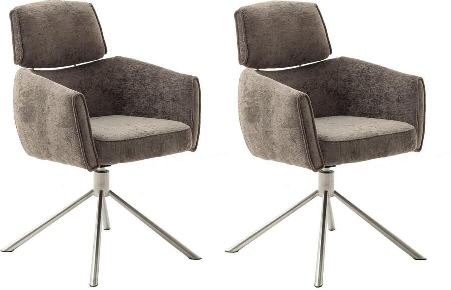 MCA furniture Eetkamerstoel Quebec (2-set) 360° draaibaar pocketvering zithoogte ca. 51 cm (set 2 stuks) - Foto 6