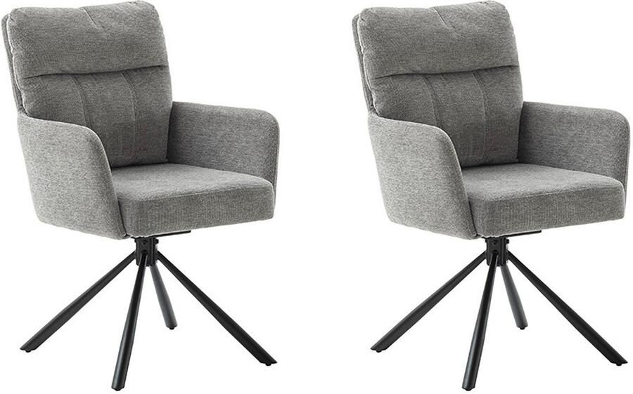 MCA furniture Eetkamerstoel Utica (2-set) draaibaar 180° pocketvering zithoogte ca. 50 cm - Foto 11