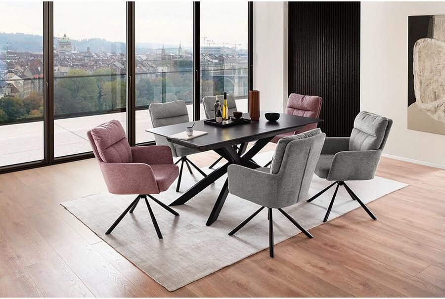 MCA furniture Eetkamerstoel Utica (2-set) draaibaar 180° pocketvering zithoogte ca. 50 cm - Foto 7