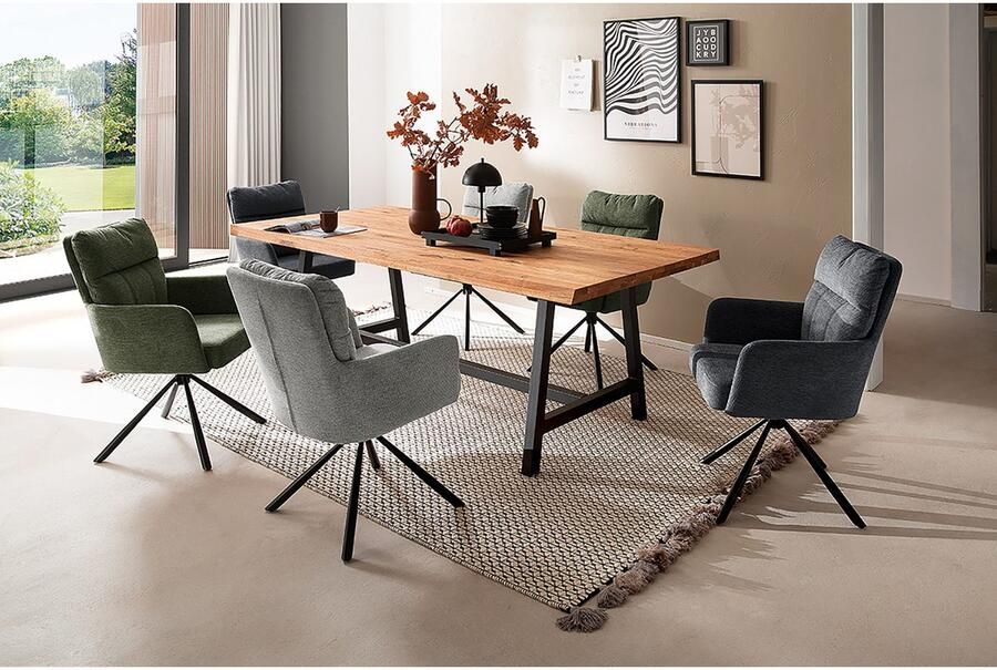 MCA furniture Eetkamerstoel Utica (2-set) draaibaar 180° pocketvering zithoogte ca. 50 cm - Foto 2