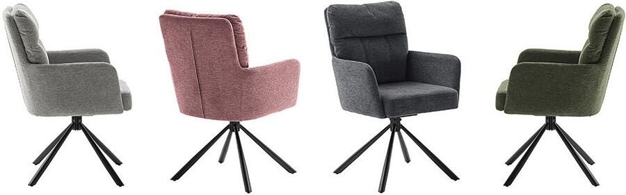 MCA furniture Eetkamerstoel Utica (2-set) draaibaar 180° pocketvering zithoogte ca. 50 cm - Foto 4