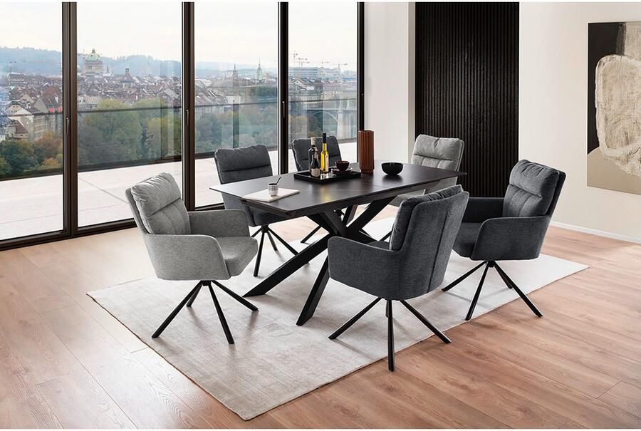 MCA furniture Eetkamerstoel Utica (2-set) draaibaar 180° pocketvering zithoogte ca. 50 cm - Foto 3