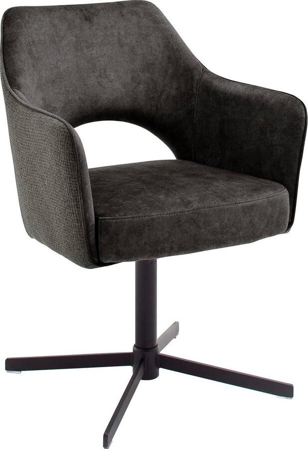 MCA furniture Eetkamerstoel Valetta 2-set 360° draaibaar pocketvering belastbaar tot 120 kg (set 2 stuks) - Foto 4
