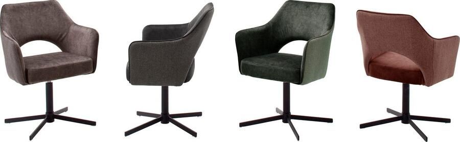 MCA furniture Eetkamerstoel Valetta 2-set 360° draaibaar pocketvering belastbaar tot 120 kg (set 2 stuks) - Foto 6