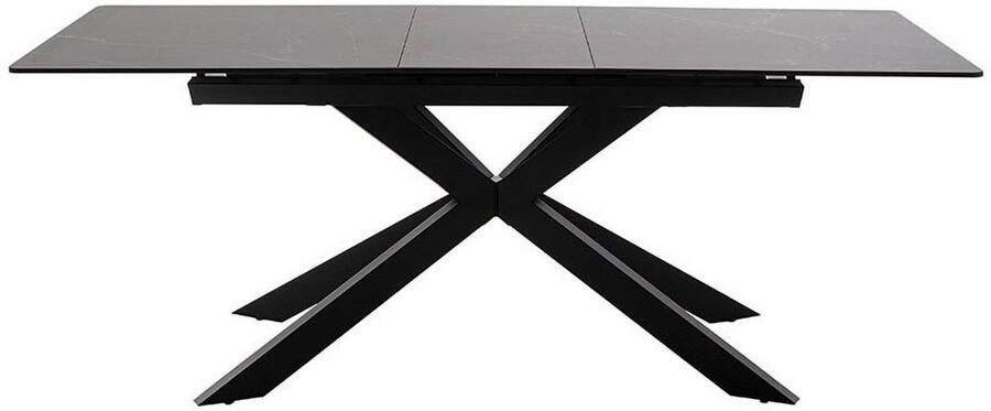 MCA furniture Eettafel BONANZA uitschuifbare tafel 160-200 cm gemarmerd Keramiek metaal marmer-look synchronisatie-uittrekmechanisme uittrekbaar 6-8 personen - Foto 7