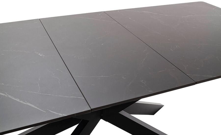 MCA furniture Eettafel BONANZA uitschuifbare tafel 160-200 cm gemarmerd Keramiek metaal marmer-look synchronisatie-uittrekmechanisme uittrekbaar 6-8 personen - Foto 4