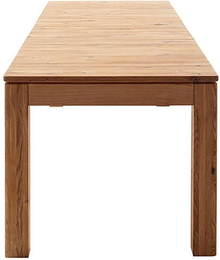 MCA furniture Eettafel ETNA 4-poot tafel Massief hout doorlopende lamel blokvoet 10x10 cm tafelblad 2 5 cm - Foto 2
