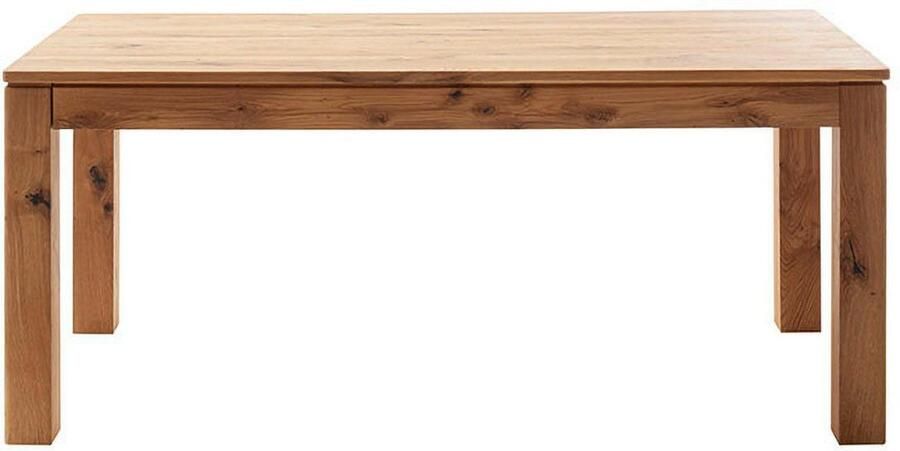 MCA furniture Eettafel ETNA 4-poot tafel Massief hout doorlopende lamel blokvoet 10x10 cm tafelblad 2 5 cm - Foto 1