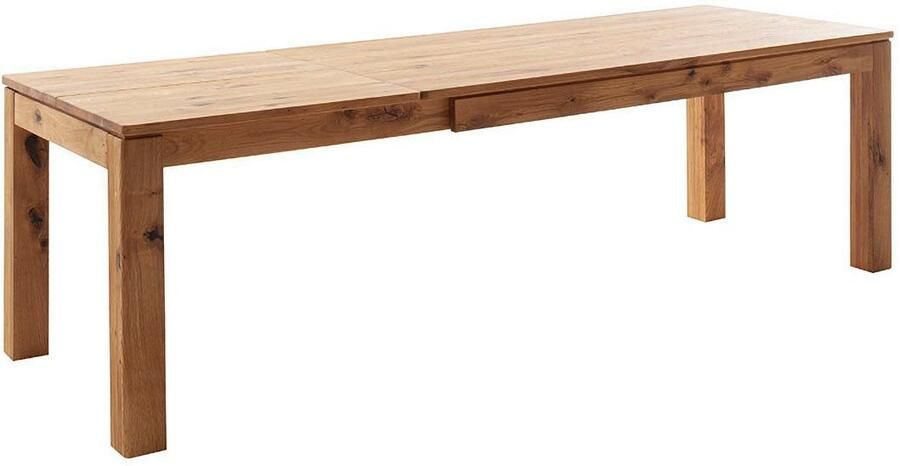 MCA furniture Eettafel ETNA 4-poot tafel Massief hout doorlopende lamel blokvoet 10x10 cm tafelblad 2 5 cm - Foto 13