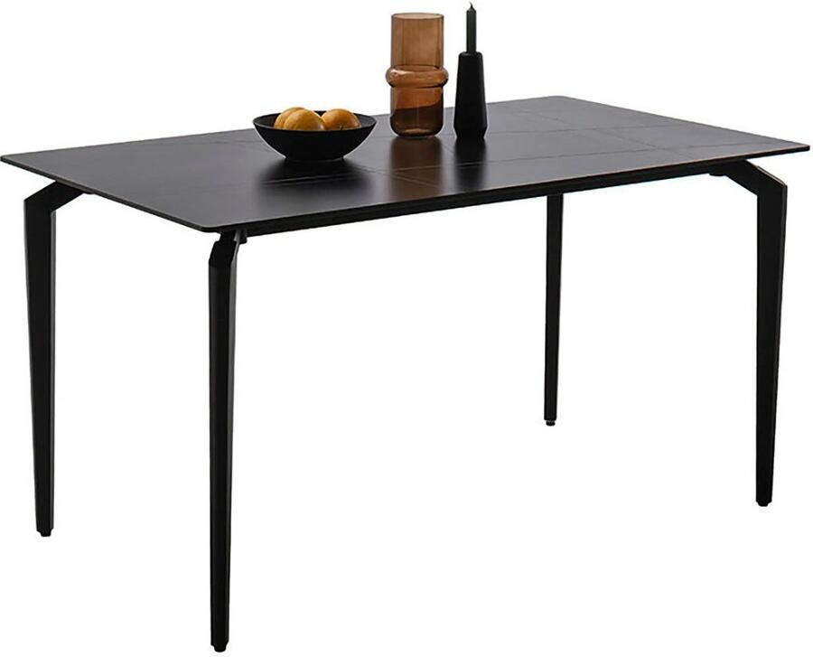 MCA furniture Eettafel FREMONT 4-poot tafel Keramiek metaal tafelblad 1 2 cm 4-6 personen - Foto 3