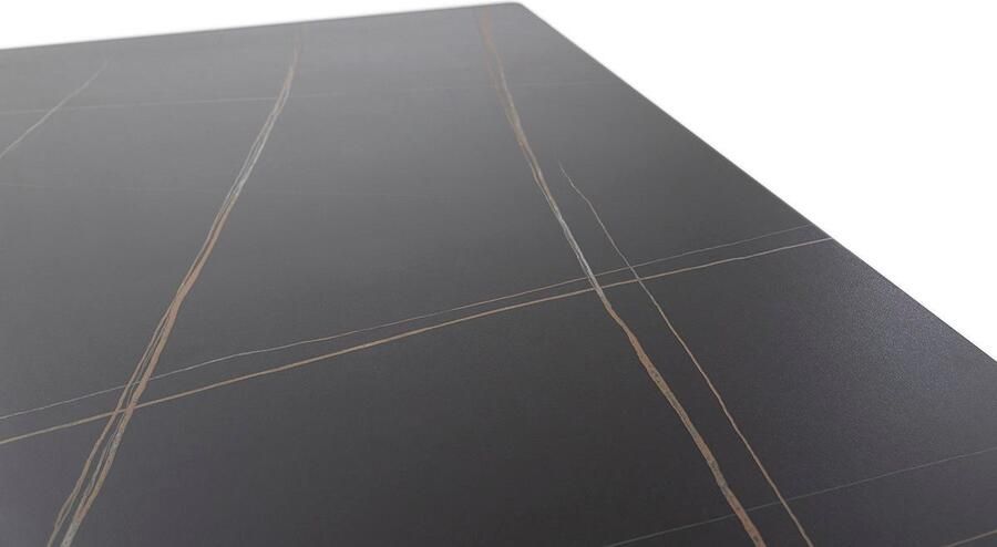 MCA furniture Eettafel FREMONT 4-poot tafel Keramiek metaal tafelblad 1 2 cm 4-6 personen - Foto 7