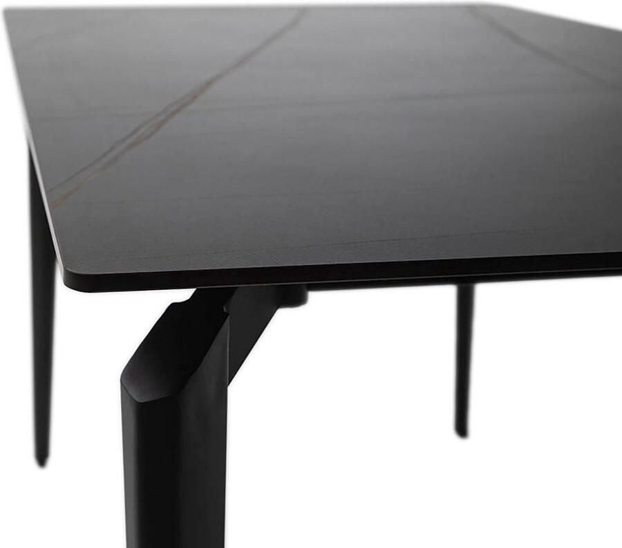 MCA furniture Eettafel FREMONT 4-poot tafel Keramiek metaal tafelblad 1 2 cm 4-6 personen