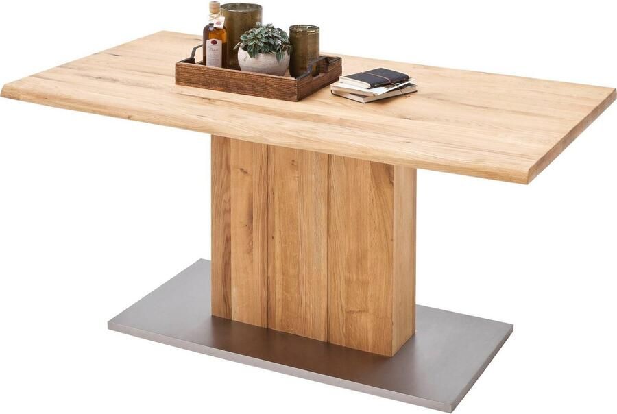 MCA furniture Eettafel Greta Eettafel met boomstamrand rechte rand of gedeelde tafelblad - Foto 6