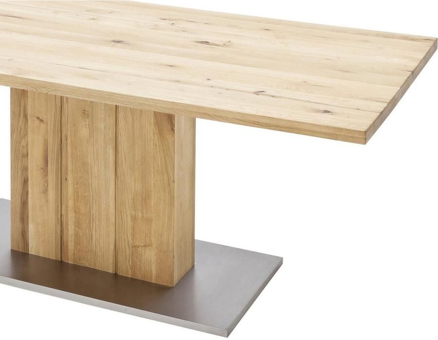 MCA furniture Eettafel Greta Eettafel met boomstamrand rechte rand of gedeelde tafelblad - Foto 2