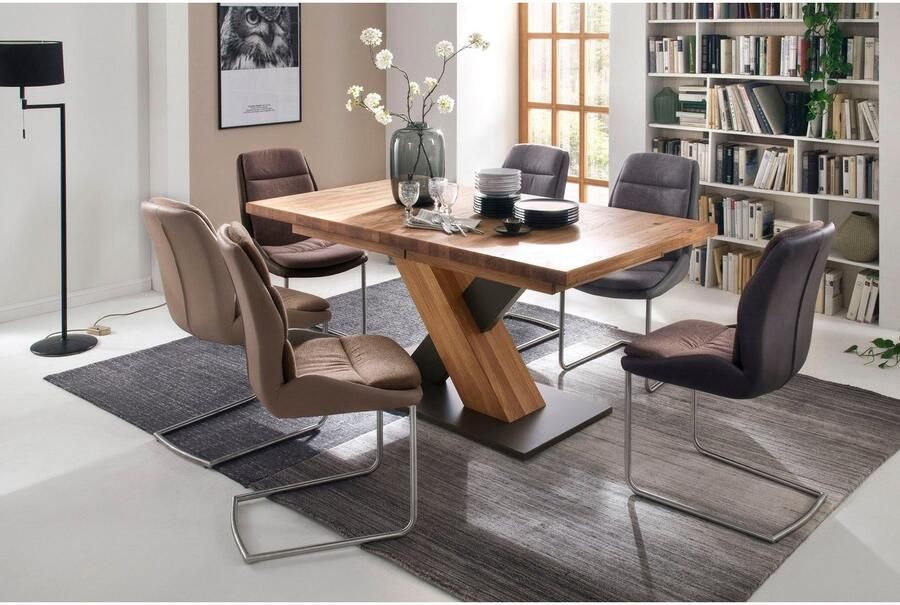 MCA furniture Eettafel Mendoza A Eettafel massief hout met synchroon uittreksysteem - Foto 3