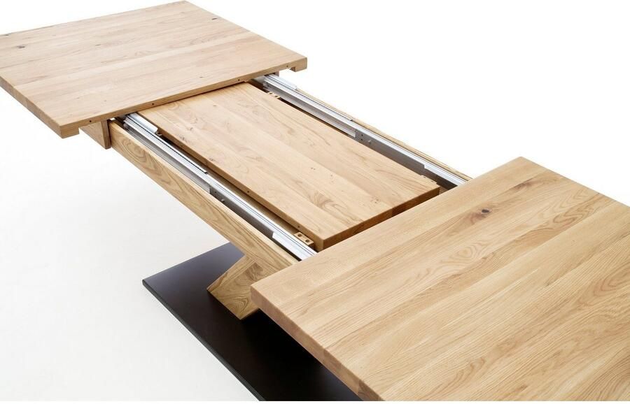 MCA furniture Eettafel Mendoza Bootvormige eettafel met X-stijl uitschuifbaar