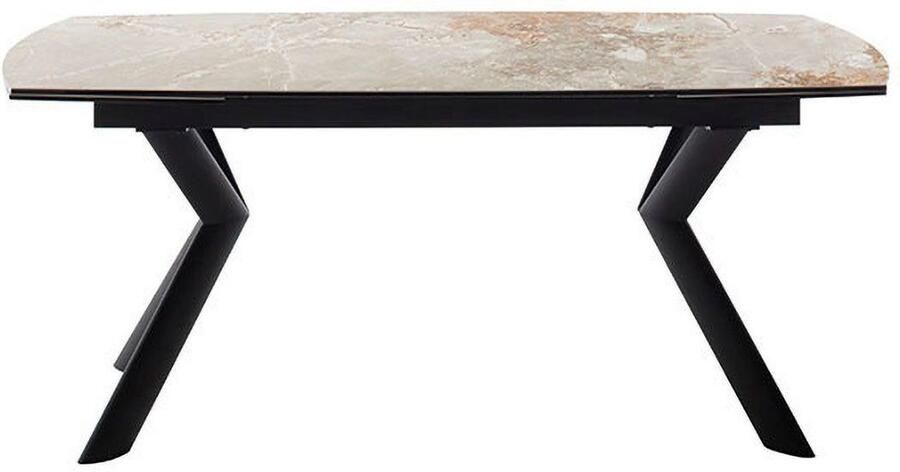 MCA furniture Eettafel OSSANA vierpoot tafel 180-260 cm Keramiek metaal eindschuif uittrekbaar tafelblad 13 mm 8-10 personen - Foto 10