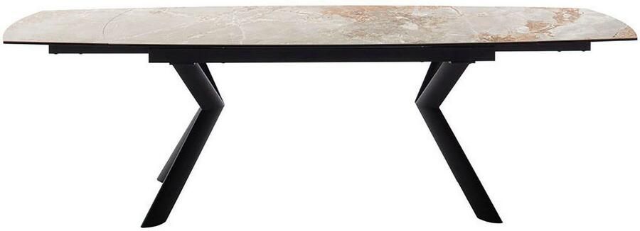 MCA furniture Eettafel OSSANA vierpoot tafel 180-260 cm Keramiek metaal eindschuif uittrekbaar tafelblad 13 mm 8-10 personen - Foto 9